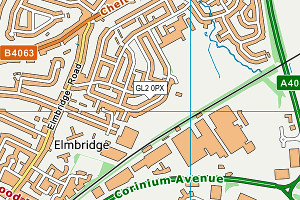 GL2 0PX map - OS VectorMap District (Ordnance Survey)