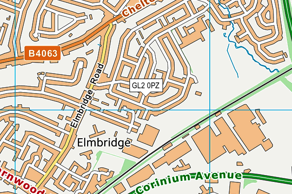 GL2 0PZ map - OS VectorMap District (Ordnance Survey)