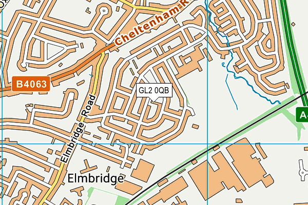 GL2 0QB map - OS VectorMap District (Ordnance Survey)