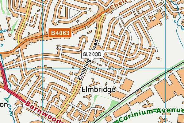 GL2 0QD map - OS VectorMap District (Ordnance Survey)