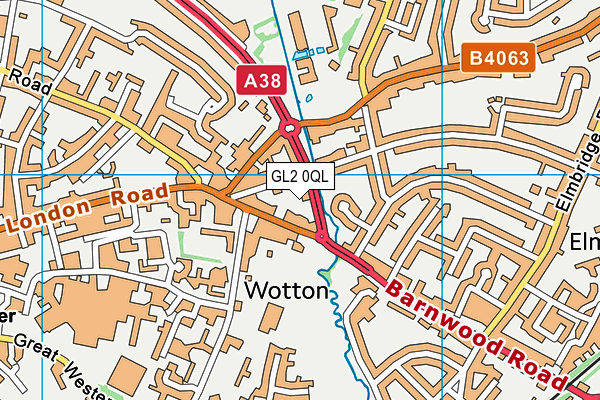 GL2 0QL map - OS VectorMap District (Ordnance Survey)