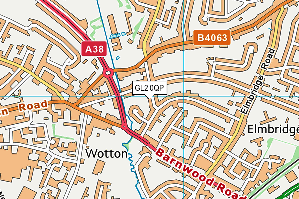 GL2 0QP map - OS VectorMap District (Ordnance Survey)