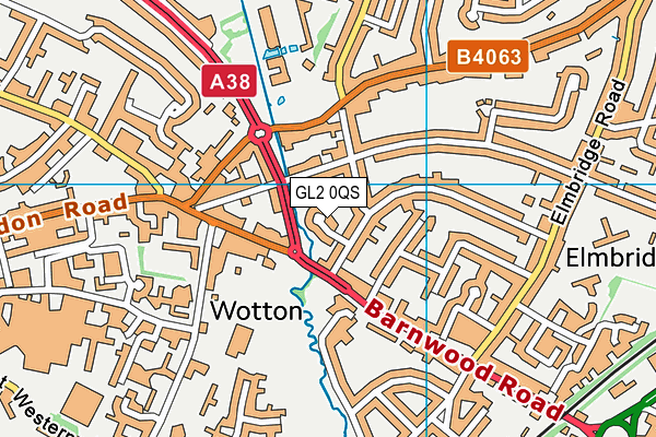 GL2 0QS map - OS VectorMap District (Ordnance Survey)