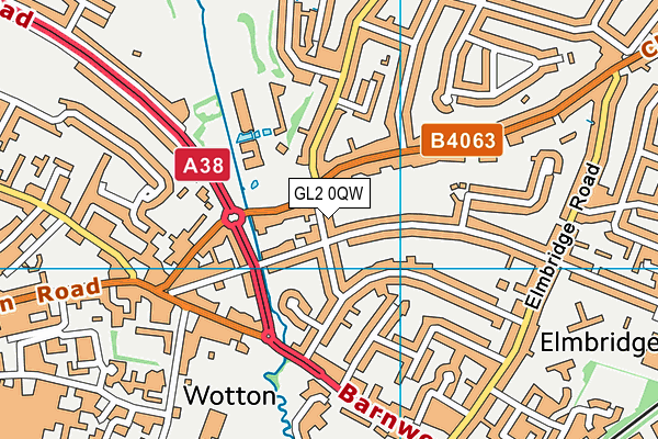 GL2 0QW map - OS VectorMap District (Ordnance Survey)