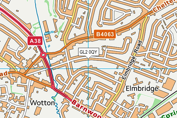 GL2 0QY map - OS VectorMap District (Ordnance Survey)