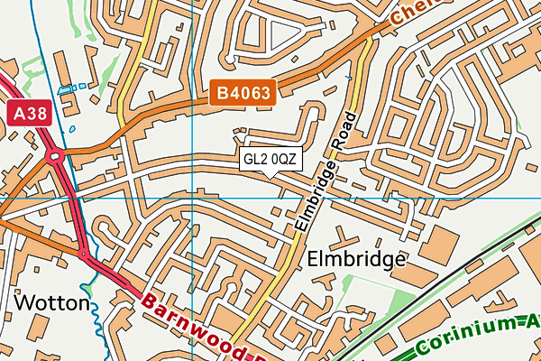 GL2 0QZ map - OS VectorMap District (Ordnance Survey)