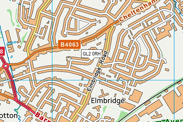 GL2 0RH map - OS VectorMap District (Ordnance Survey)