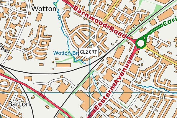 GL2 0RT map - OS VectorMap District (Ordnance Survey)