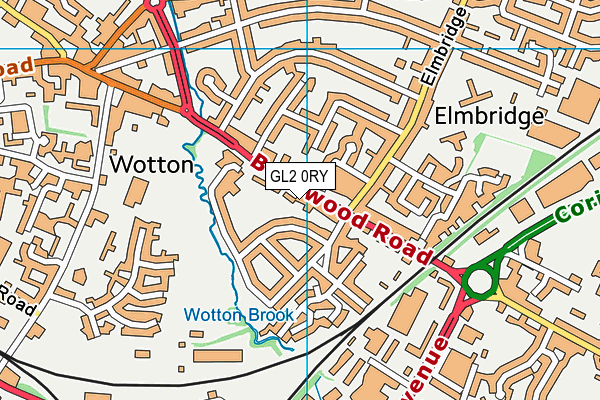 GL2 0RY map - OS VectorMap District (Ordnance Survey)