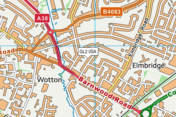 GL2 0SA map - OS VectorMap District (Ordnance Survey)