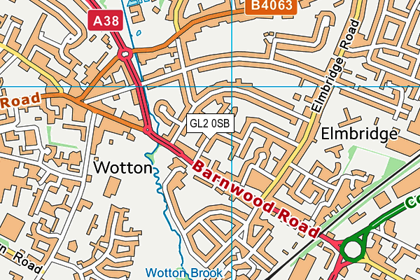 GL2 0SB map - OS VectorMap District (Ordnance Survey)