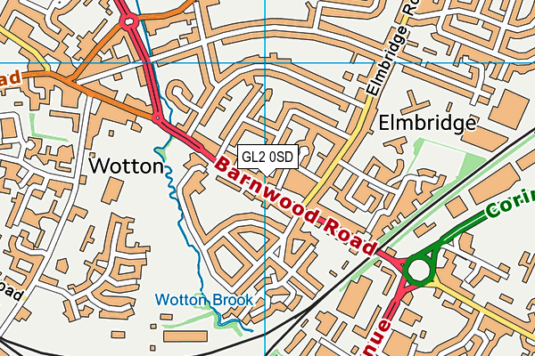 GL2 0SD map - OS VectorMap District (Ordnance Survey)