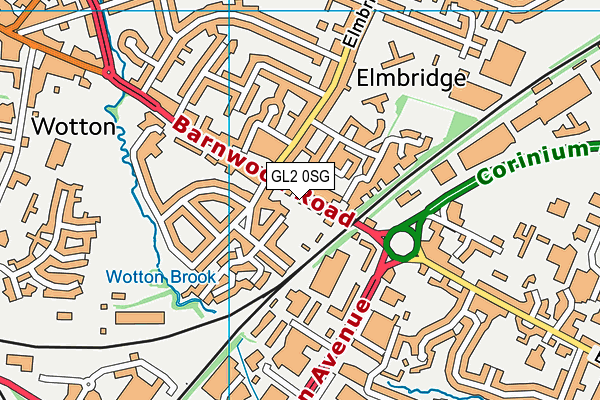 GL2 0SG map - OS VectorMap District (Ordnance Survey)