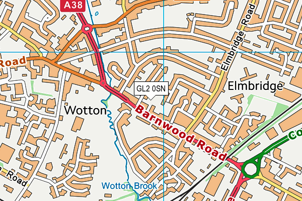 GL2 0SN map - OS VectorMap District (Ordnance Survey)