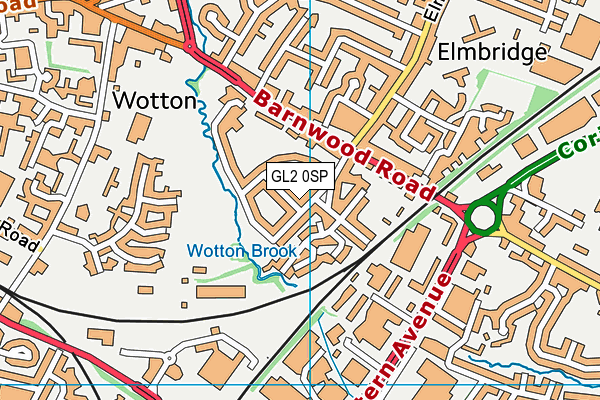 GL2 0SP map - OS VectorMap District (Ordnance Survey)