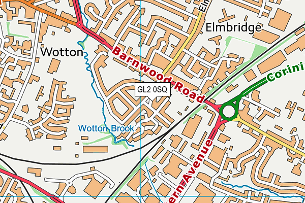 GL2 0SQ map - OS VectorMap District (Ordnance Survey)