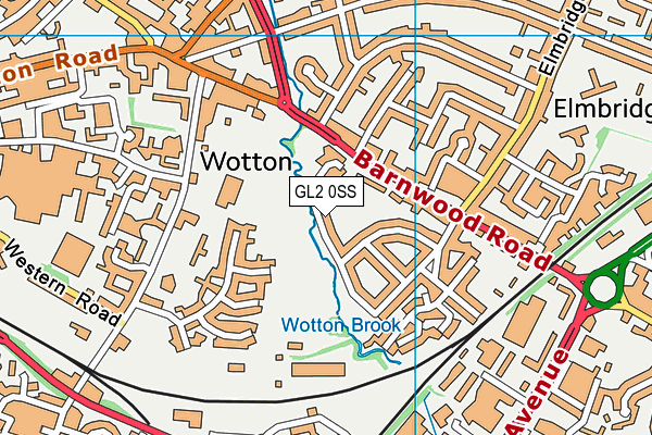 GL2 0SS map - OS VectorMap District (Ordnance Survey)