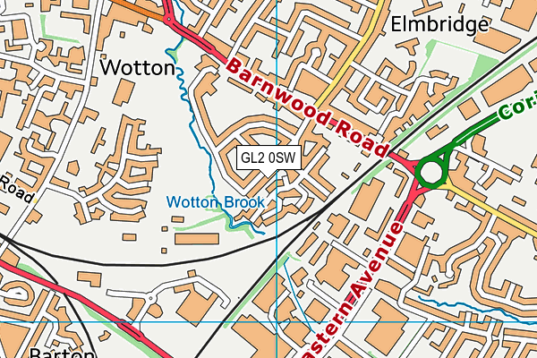 GL2 0SW map - OS VectorMap District (Ordnance Survey)