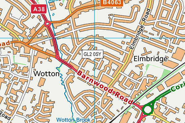 GL2 0SY map - OS VectorMap District (Ordnance Survey)