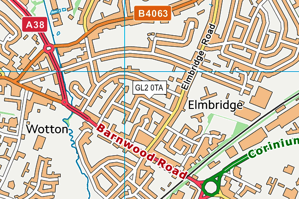 GL2 0TA map - OS VectorMap District (Ordnance Survey)