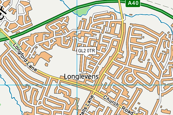 GL2 0TR map - OS VectorMap District (Ordnance Survey)