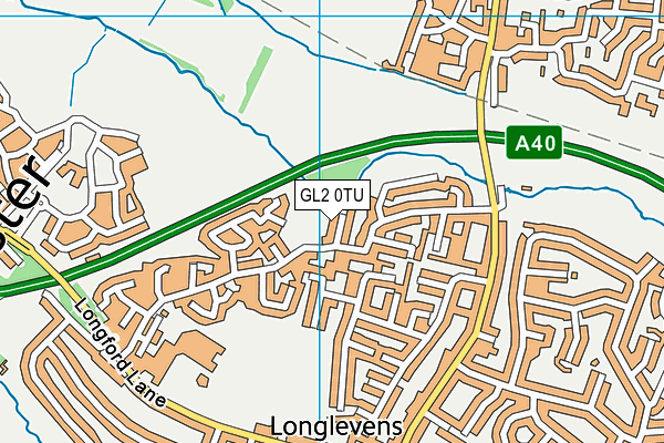 GL2 0TU map - OS VectorMap District (Ordnance Survey)