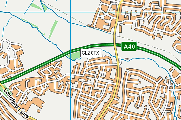 GL2 0TX map - OS VectorMap District (Ordnance Survey)