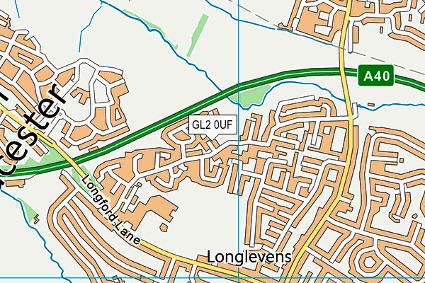 GL2 0UF map - OS VectorMap District (Ordnance Survey)