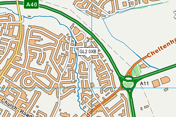 GL2 0XB map - OS VectorMap District (Ordnance Survey)