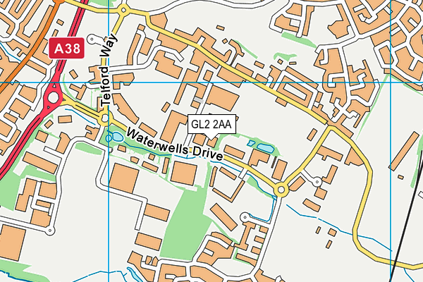 GL2 2AA map - OS VectorMap District (Ordnance Survey)