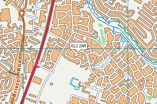 GL2 2AR map - OS VectorMap District (Ordnance Survey)