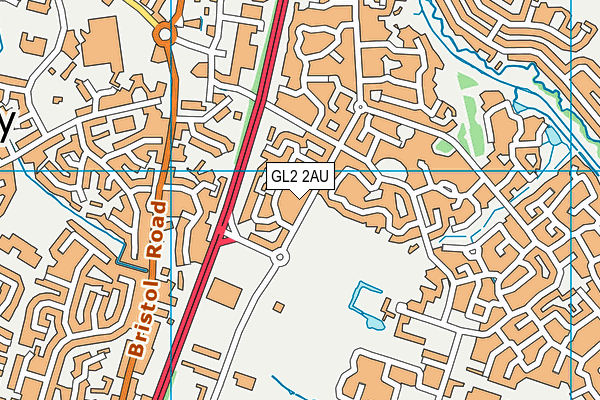 GL2 2AU map - OS VectorMap District (Ordnance Survey)