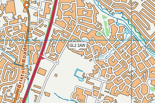 GL2 2AW map - OS VectorMap District (Ordnance Survey)