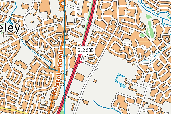 GL2 2BD map - OS VectorMap District (Ordnance Survey)