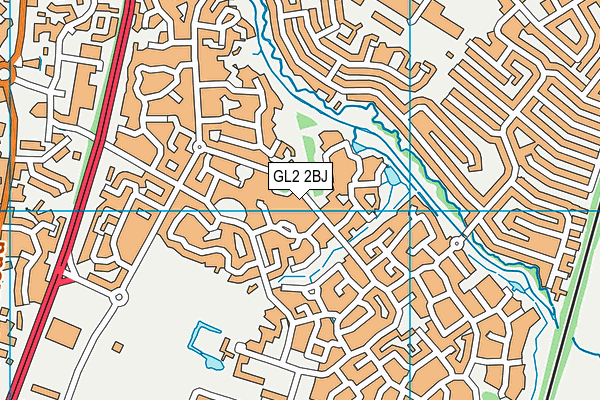 GL2 2BJ map - OS VectorMap District (Ordnance Survey)
