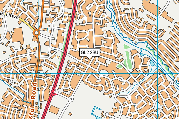 GL2 2BU map - OS VectorMap District (Ordnance Survey)