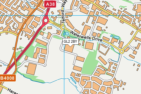 GL2 2BY map - OS VectorMap District (Ordnance Survey)