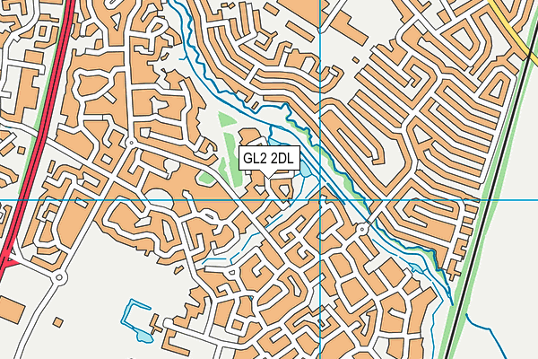 GL2 2DL map - OS VectorMap District (Ordnance Survey)