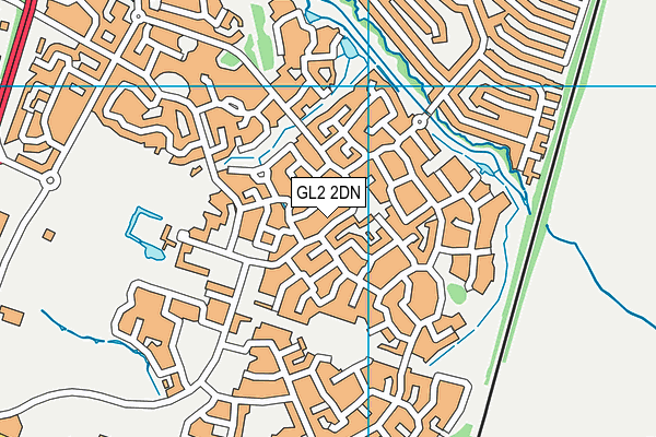 GL2 2DN map - OS VectorMap District (Ordnance Survey)