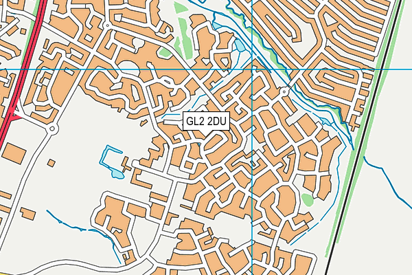 GL2 2DU map - OS VectorMap District (Ordnance Survey)