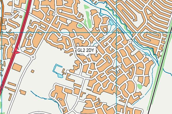 GL2 2DY map - OS VectorMap District (Ordnance Survey)