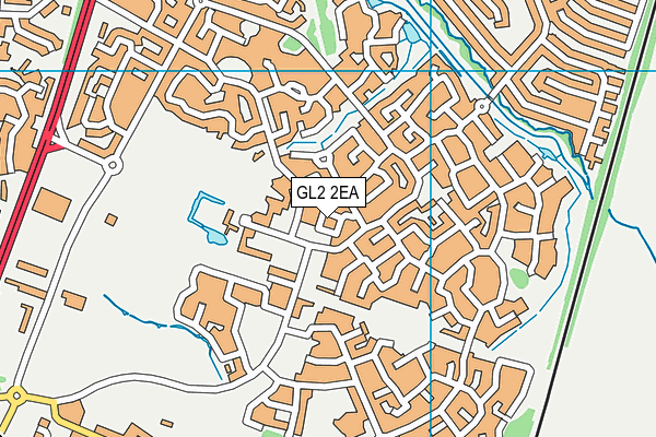 GL2 2EA map - OS VectorMap District (Ordnance Survey)