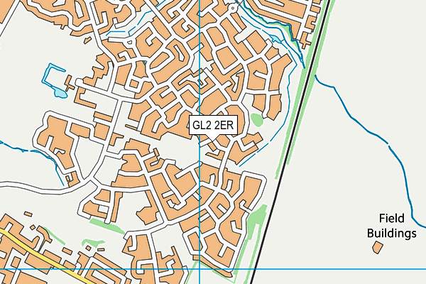 GL2 2ER map - OS VectorMap District (Ordnance Survey)