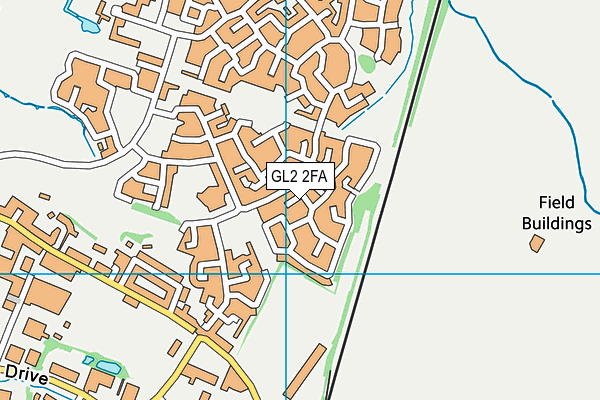 GL2 2FA map - OS VectorMap District (Ordnance Survey)