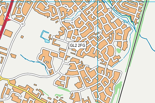 GL2 2FG map - OS VectorMap District (Ordnance Survey)