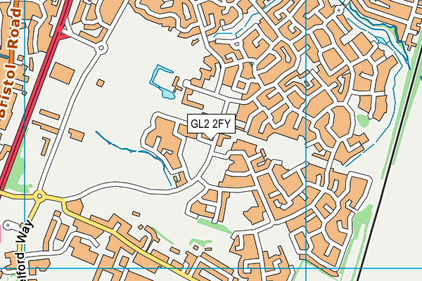 GL2 2FY map - OS VectorMap District (Ordnance Survey)