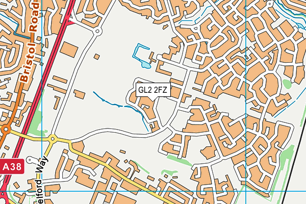 GL2 2FZ map - OS VectorMap District (Ordnance Survey)