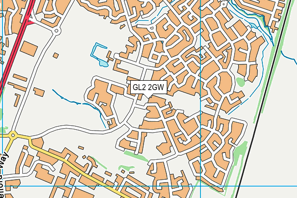 GL2 2GW map - OS VectorMap District (Ordnance Survey)