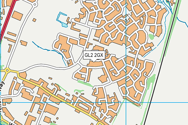 GL2 2GX map - OS VectorMap District (Ordnance Survey)