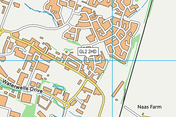 GL2 2HD map - OS VectorMap District (Ordnance Survey)